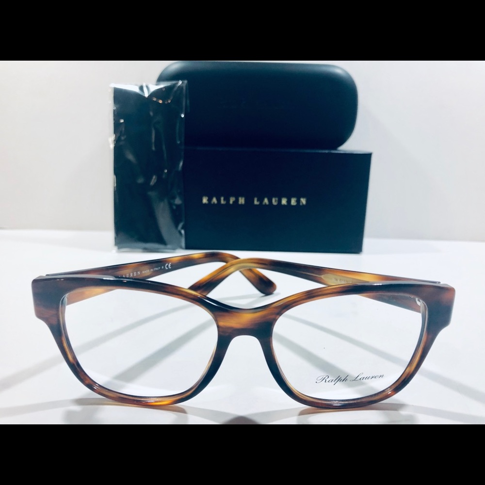 Ralph Lauren Eyeglasses Striped Havana Brown 54mm